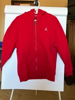 Jordan Red Full-Zip Hoodie with White Jumpman